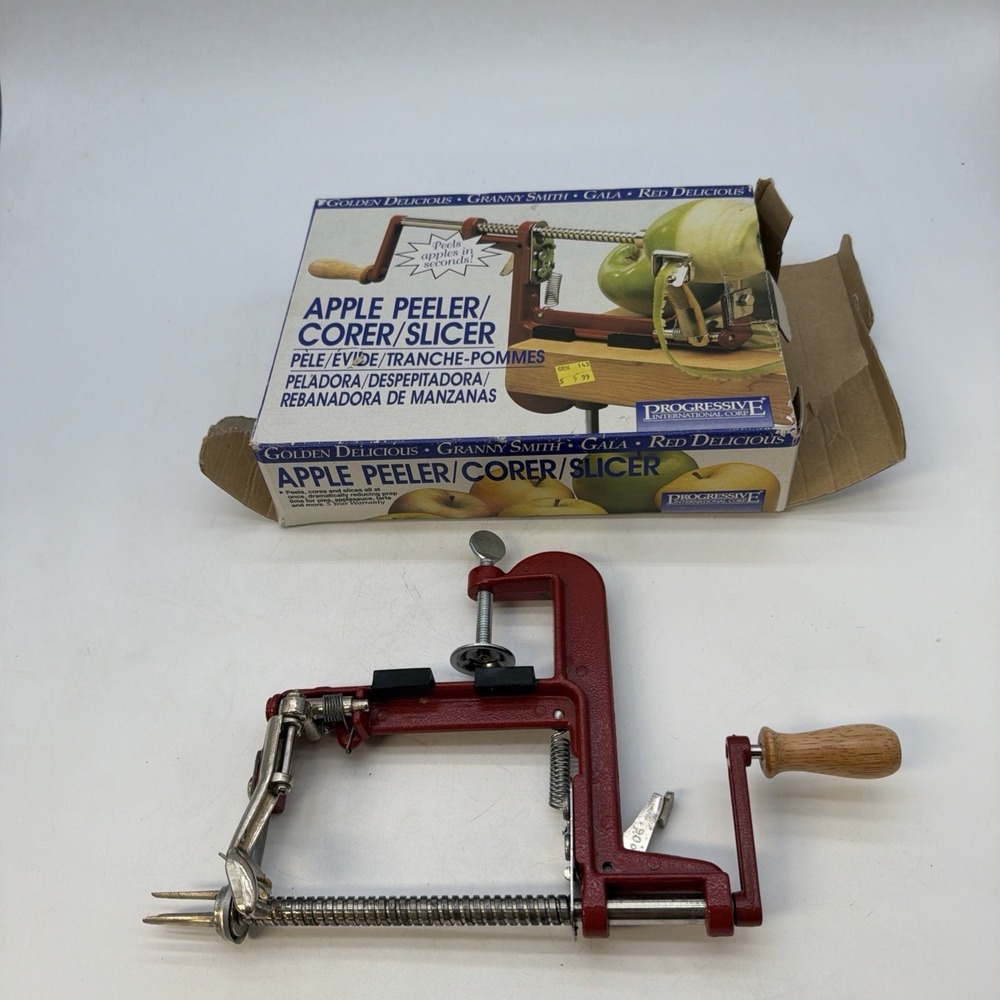Progressive International Apple Peeler Corer Slicer Manual Adjustable Clamp-On